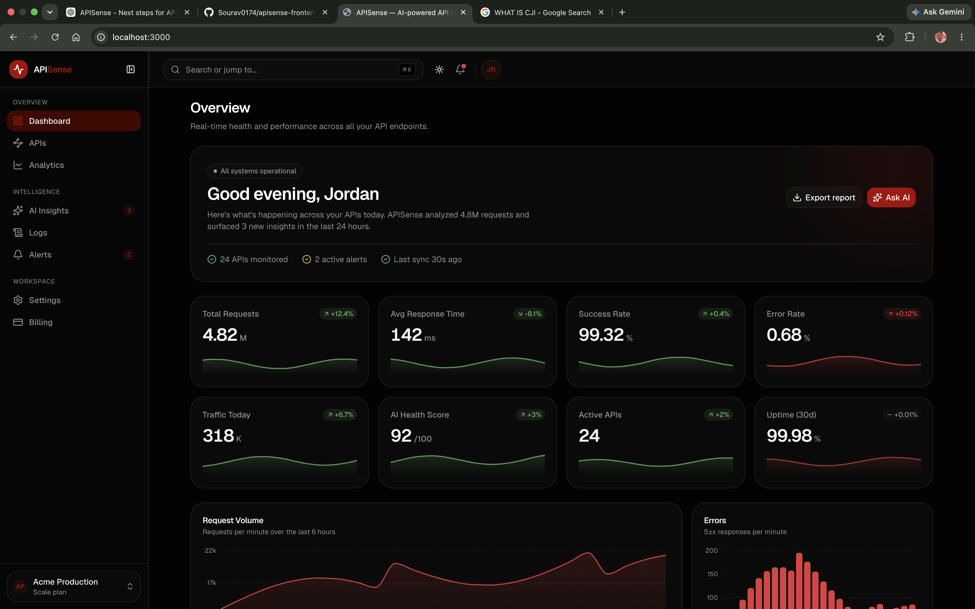 APISense interface